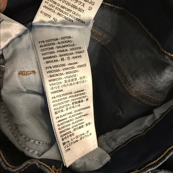 Levi’s 724 High Rise Straight Dark Denim Women’s size 33 jeans - Picture 12 of 13